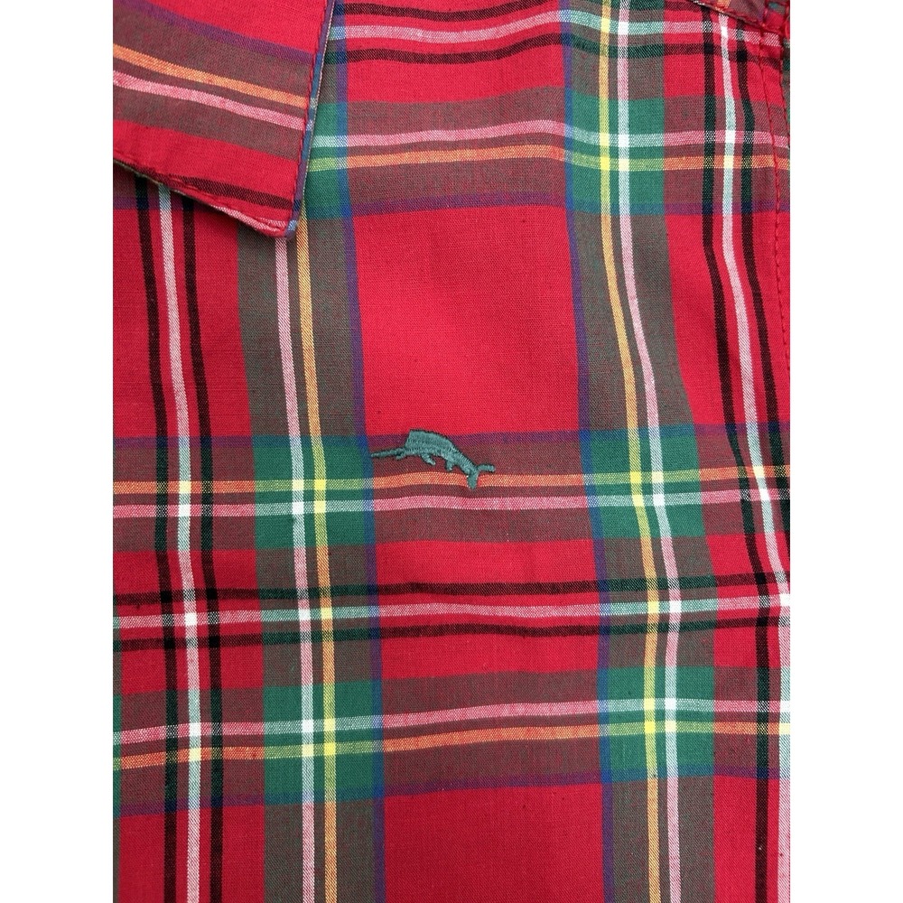 Boy's Tommy Bahama Shirt Holiday Plaid Size XL(14)